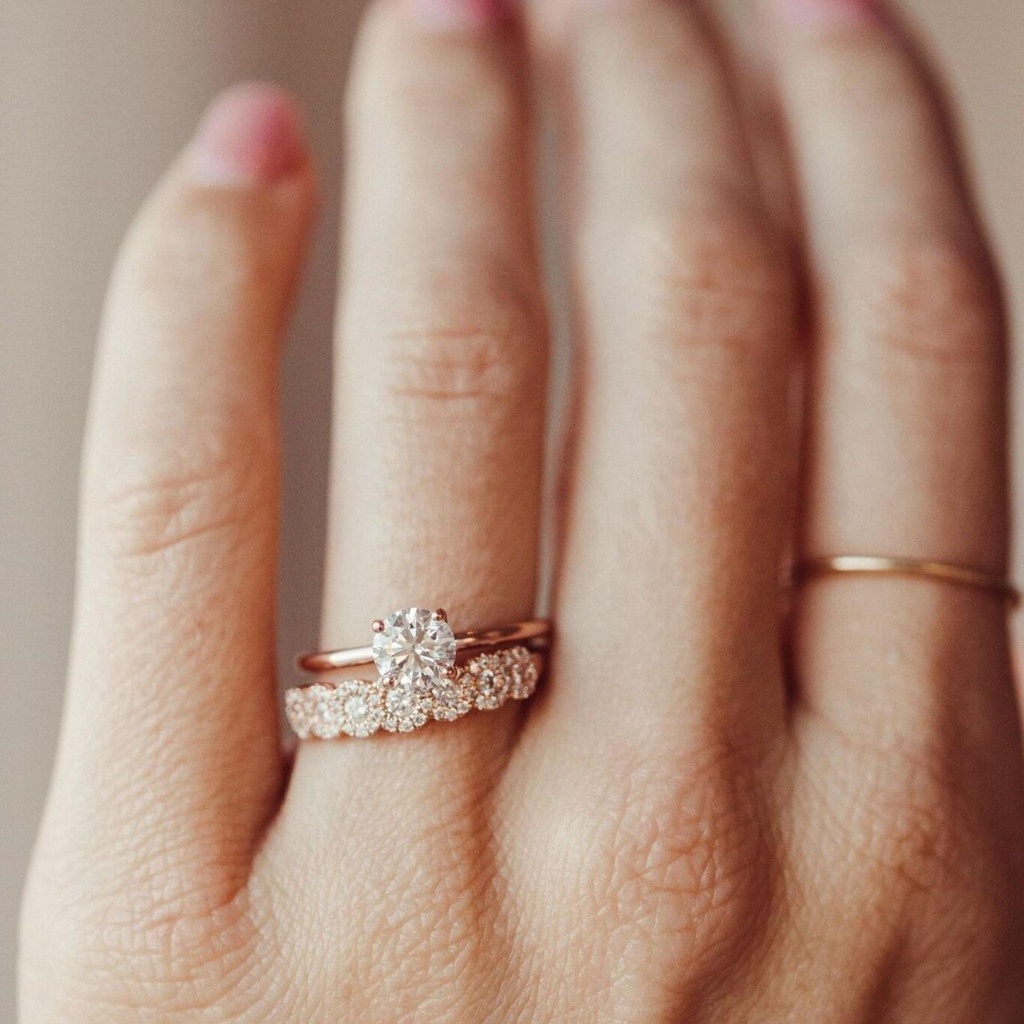 Seven Stone Halo Half Eternity Wedding Band, Bridesmaid Cluster Anniversary Promise Ring, Floral Style Stackable Band, Minimalist Band 