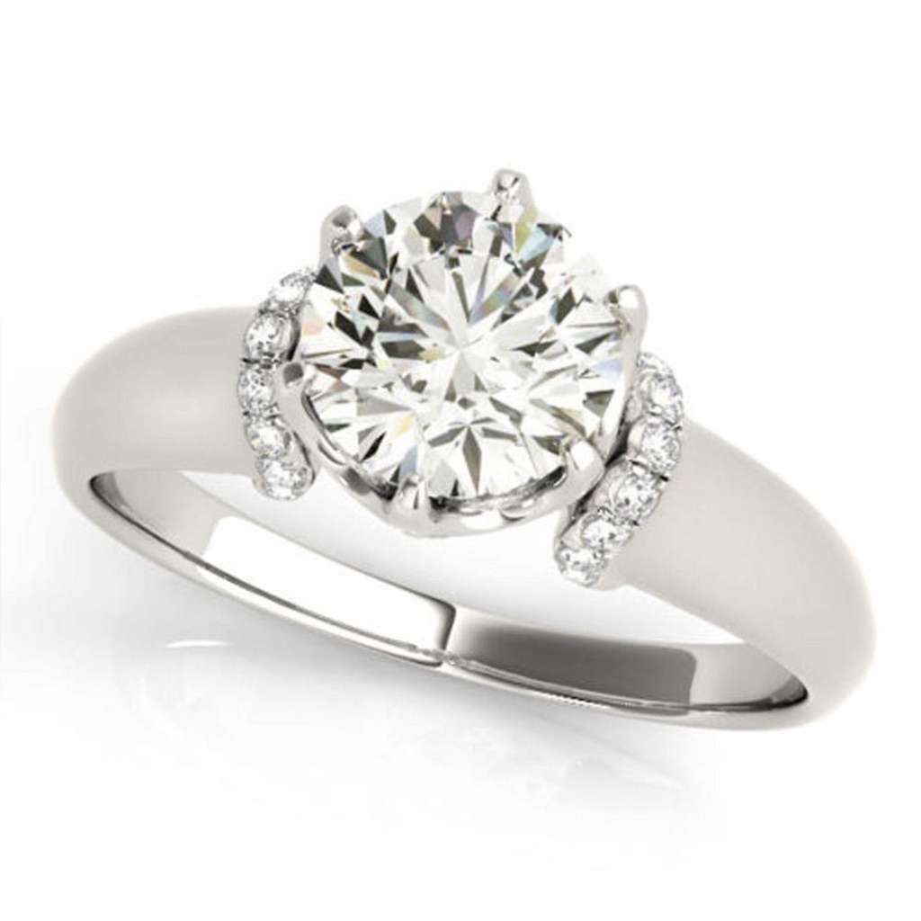 Round Diamond Engagement Ring for Women Ring