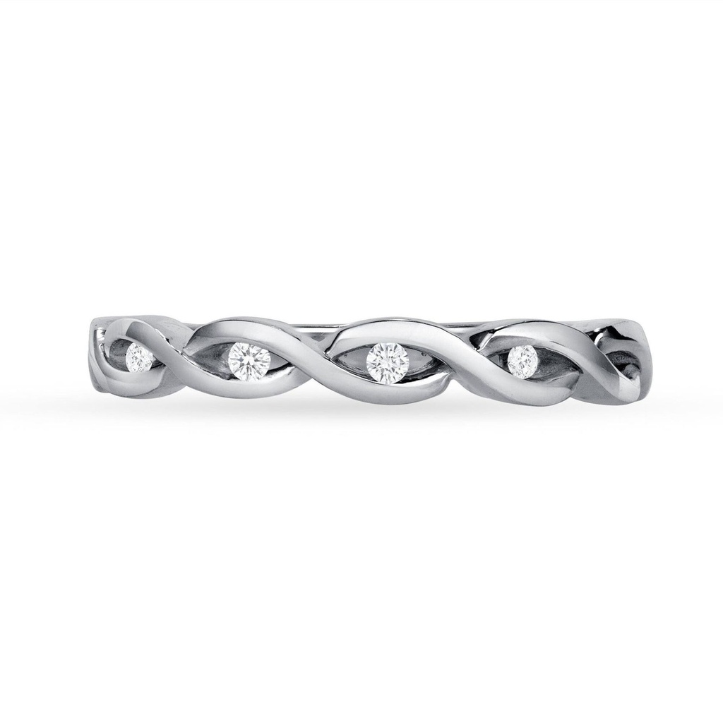 Ladies Diamond Band Twist Design