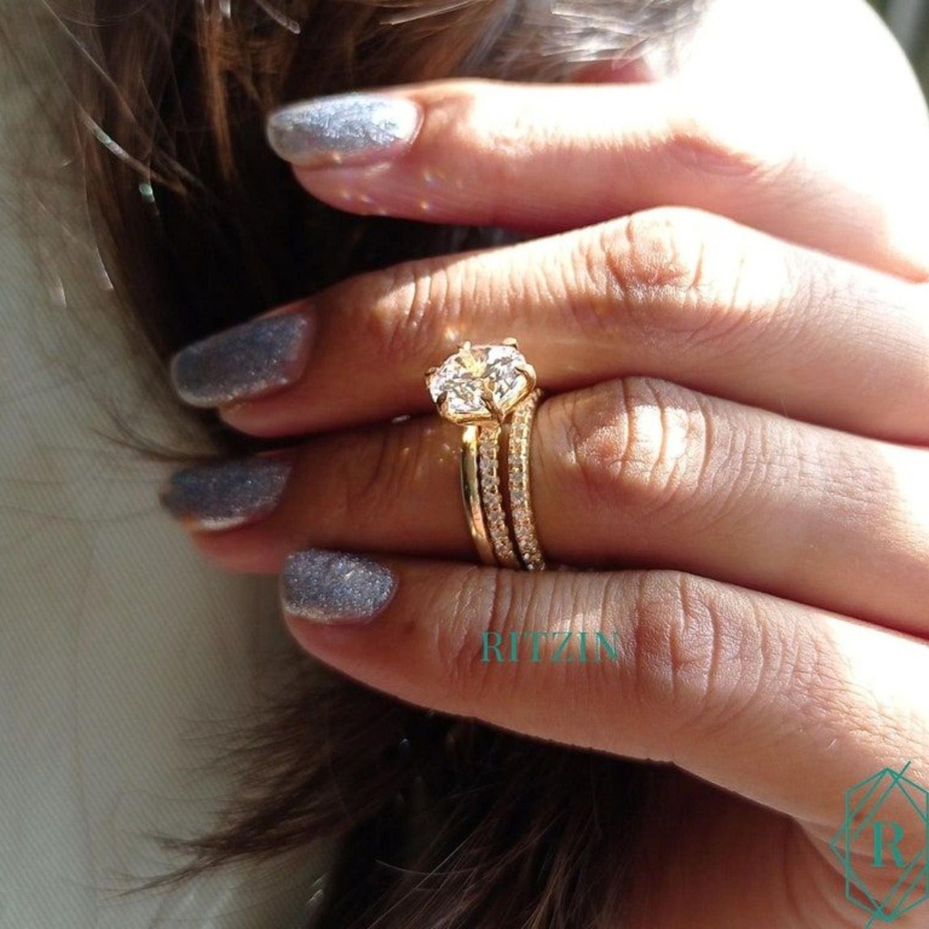 Round Bridal Set Ring For Women