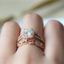 Cushion Diamond Bridal Ring for Women
