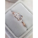 3 Stone VVS-VS Clarity Cushion Cut LGD In 10K Gold Ring For Engagement
