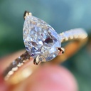 Pear Cut Stone Engagement Ring for Her