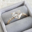 Heart Cut Stone Engagement Ring for Women