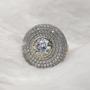 Round Cut Stone Halo Engagement Ring for Women