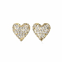Round Diamond Stud Heart Style Earrings For Women