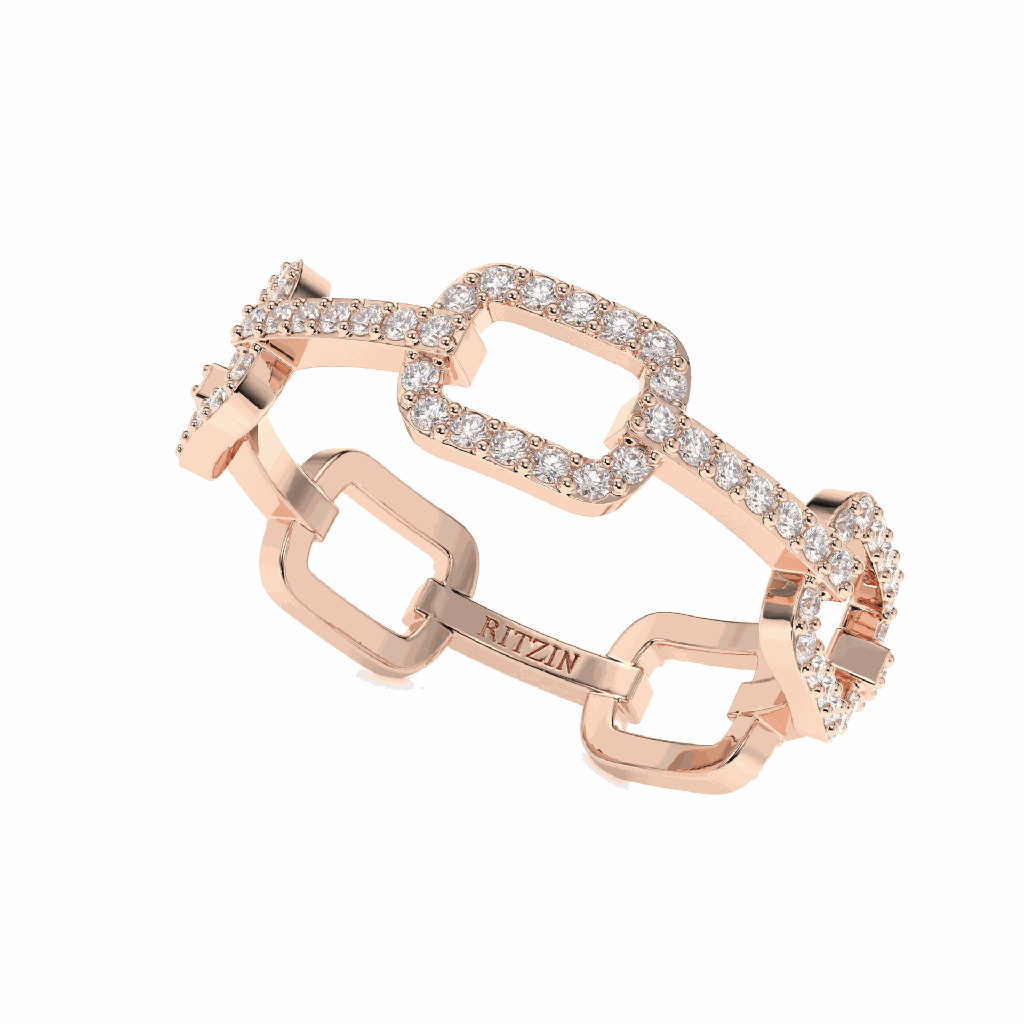 Round Diamond Band Engagement Ring for Women