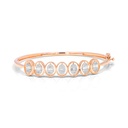  Round Diamond Oval Shape Lovebright Bangle 