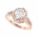 Round Cut Diamond Split Shank Style Engagement  Ring for Women