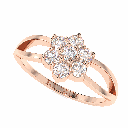 Round Diamond Split Shank Engagement Ring for Women