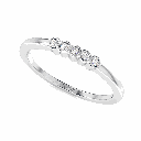 Round Diamond Band Engagement Ring for Women