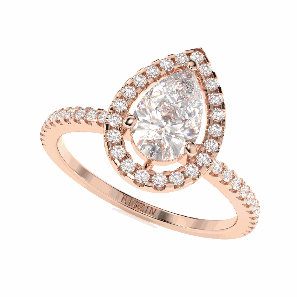 Pear Shape Diamond Engagement Ring for Women