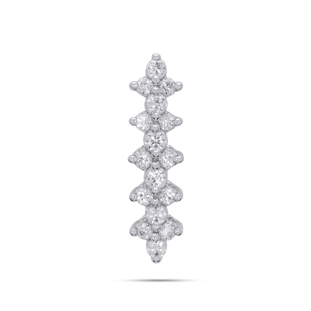  Round Diamond Square Line Designer Pendant 