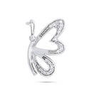  Round Diamond Butterfly Design Pendant 