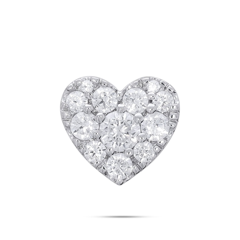 Round Diamond Heart Design Pendant 