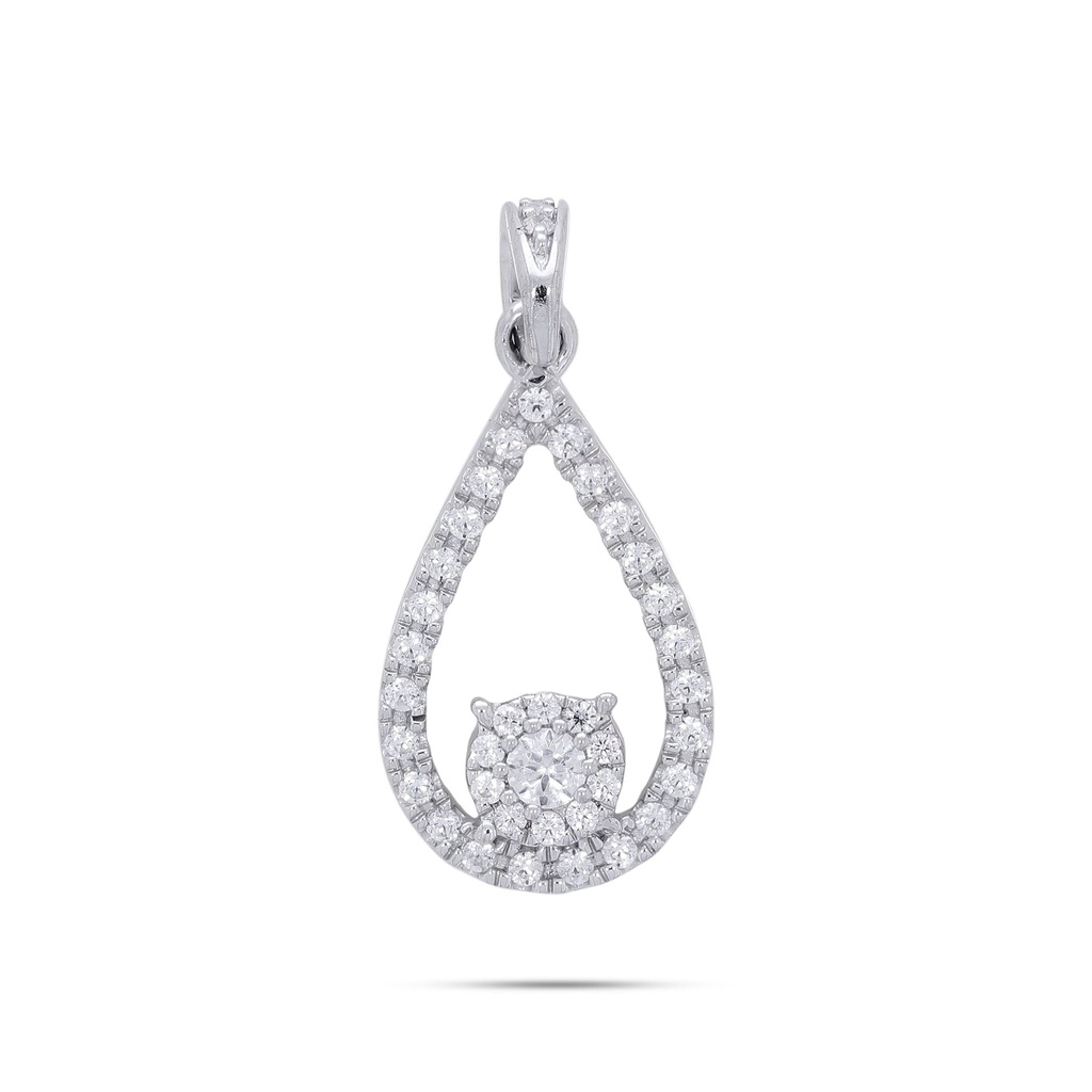  Round Diamond Water Drop Design Pendant 