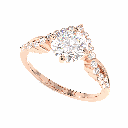 Round Diamond Fancy Engagement Ring for Women