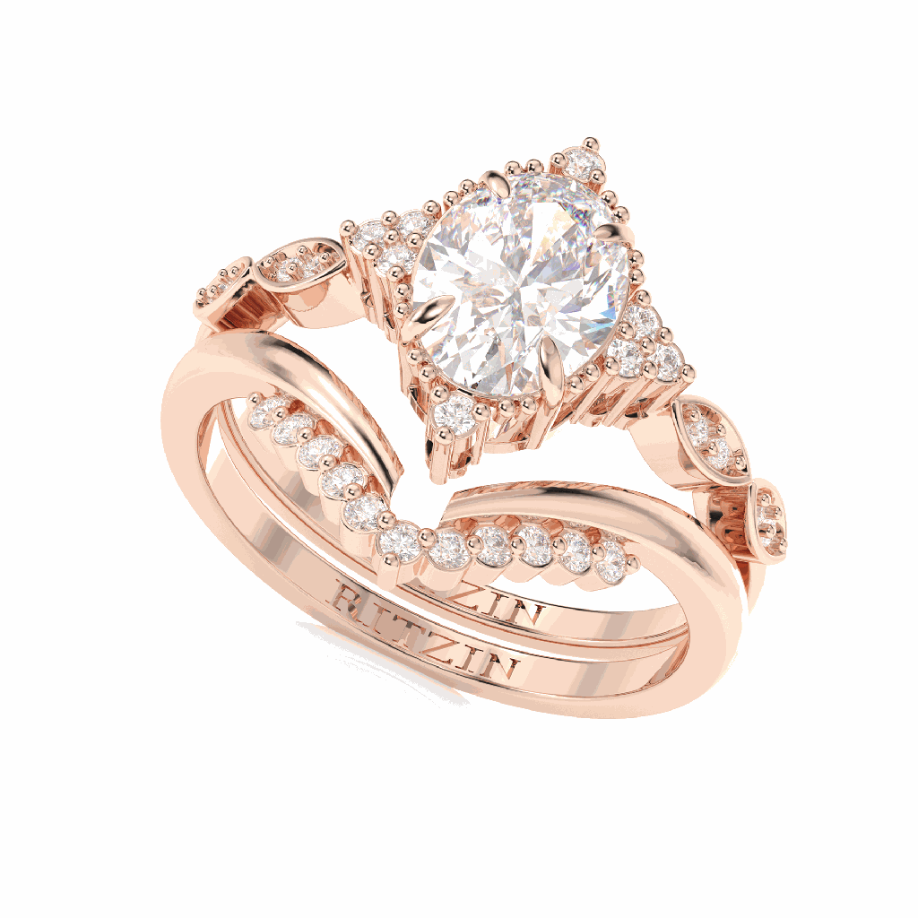 Oval Diamond Bridal Ring for Women