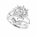 Round Diamond Fancy Bridal Ring for Her