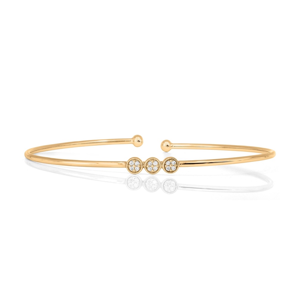  Round Diamond Adujstable Size Bangle 