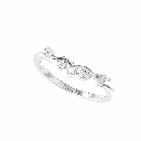 Round Diamond Fancy Band Engagement Ring for Her