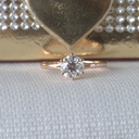 Round  Diamond Split Shank Engagement Ring For Her