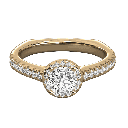  Round Cut Diamond Cluster Halo Engagement Ring 