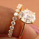 Oval Diamond Fancy Bridal Ring for Her