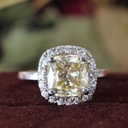 Cushion Diamond Halo Engagement Ring for Her
