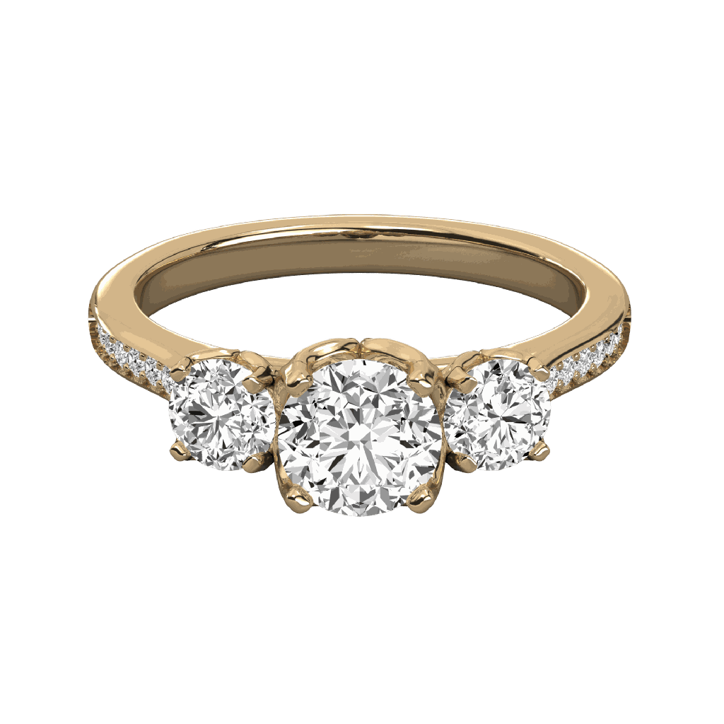 Round Diamond Prong Set Wedding Ring 