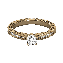  Round Cut Diamond Edwardian Style Engagement Ring 