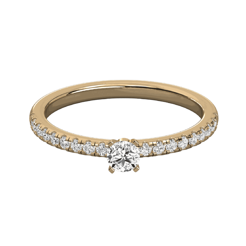 Round Diamond Single Stone Engagement Ring