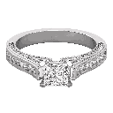 Princess Cut Diamond Prong Set Solitaire Ring 