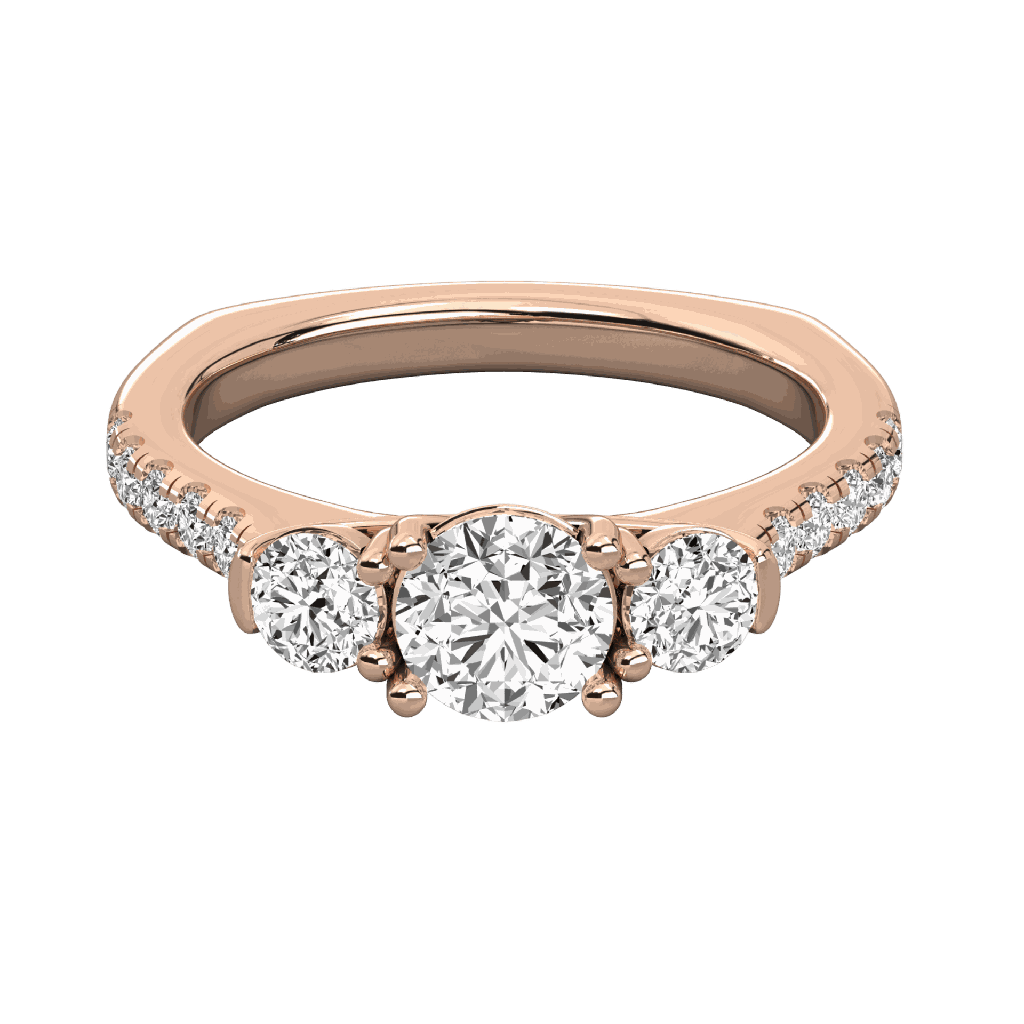  Round Cut Diamond Engagement Ring For Her