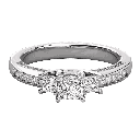 Princess Diamond 3 Stone Wedding Band