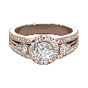  Round Diamond Cluster Engagement Ring For Her