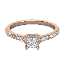  Princess And Round Cut Diamond Wedding Ring For Her