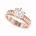 Vintage 14k Gold Wedding Ring Set Round Cut Moissanite Bridal Ring Set/Art Deco Engagement Ring Set/Unique Promise Gift/Ring For Her