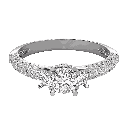  Round Diamond 3 Stone Wedding Band