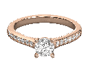  Round Diamond  Prong Set Engagement Ring for Her