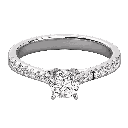 Round Diamond Micro Prong Set Solitaire Ring For Her