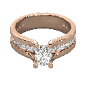 Round Solitaire Engagement Diamond Ring For Her