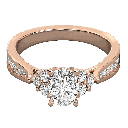  Round Diamond  Halo Engagement Ring For Her