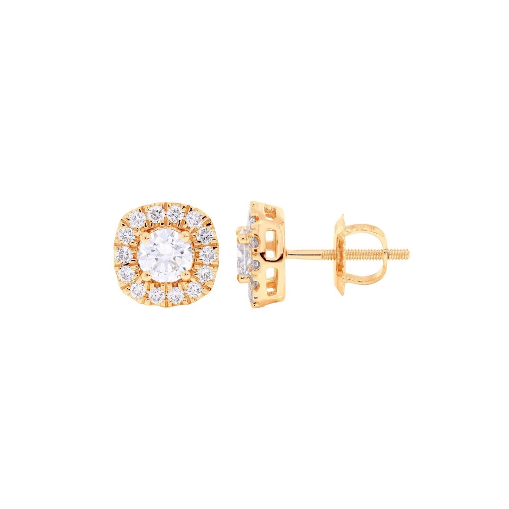 Round Diamond Stud Earrings For Her