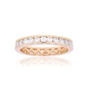  Round Cut Diamond Channel Set Engagement Band for Her