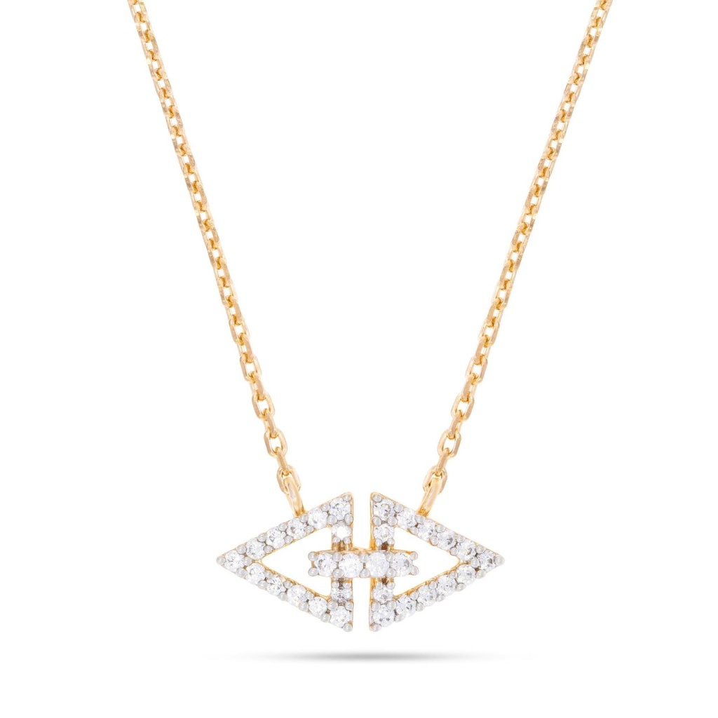  Round Diamond Mini Triangle Designer Pendant For Her