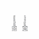 Round Cut Stone Hoop Earring For Women