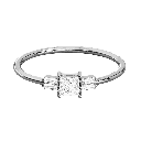  Princess And Baguette Diamond Wedding Band For Women