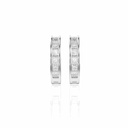  Princess Cut Hoop Earrings