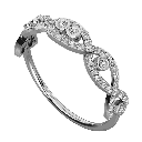 Round Diamond Twisted Engagement Ring For Women